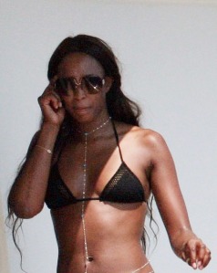 Naomi Campbell Black Bikini